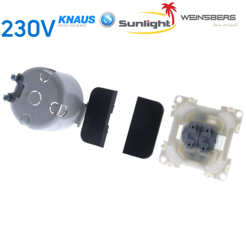 BBAtechniek artnr. 45160 - S 30.000 wip-serieschakelaar 230V zwart (1x)