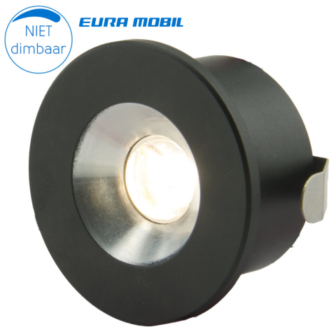 BBAtechniek artnr. 65579 - Cagliari LED inbouwspot 12V 1.47W zwart (1x)