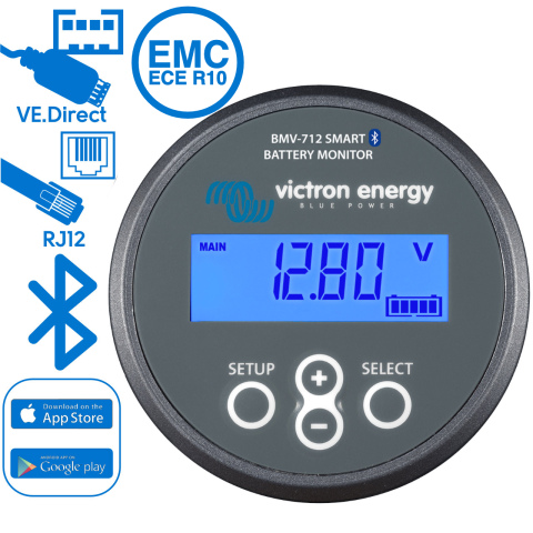 BBAtechniek artnr. 90001 - Victron Batterij Monitor BMV-712 Smart zwart (1x)