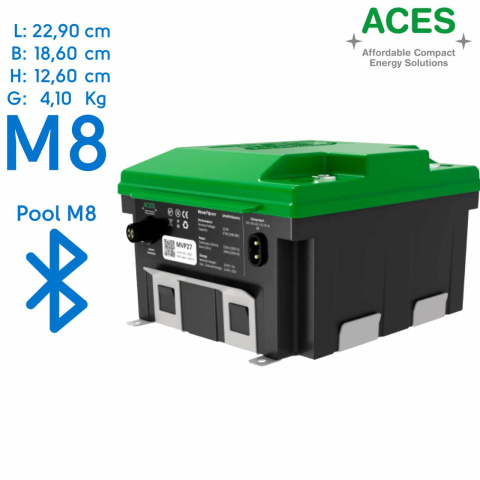 BBAtechniek artnr. 37092 - 12V 27Ah Aces MovePower Lithium accu + lader (1x)
