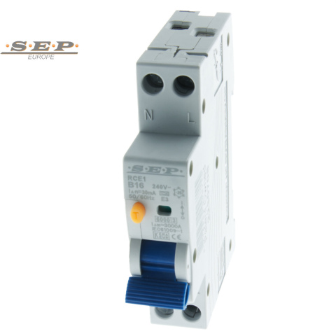 BBAtechniek artnr. 40101 - Aardlekautomaat 16A 1P+N 1mod B kar 30mA (1x)