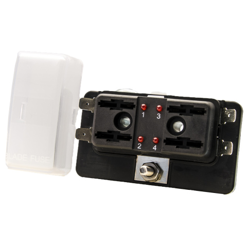 BBAtechniek artnr. 17663 - Zekering verdeelbox 4-weg LED (1x)