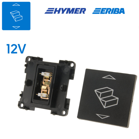 Trapschakelaar zwart 12V S20.000 (1x)