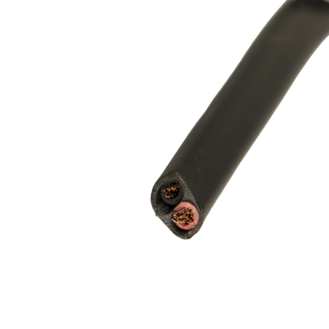 BBAtechniek artnr. 17765 - Kabel 2-aderig 2x2.0mm2 zwart-zwart/rood plat (5m)