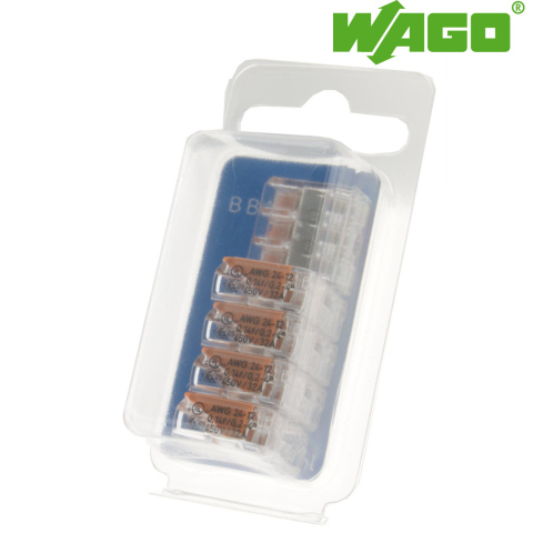 BBAtechniek artnr. 66009 - Wago verbindingsklem 221 3-voudig 0.2-4mm2 (5x)