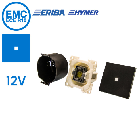 BBAtechniek artnr. 45058 - Controleschakelaar LED 12V lei-grijs S20.000 (1x)