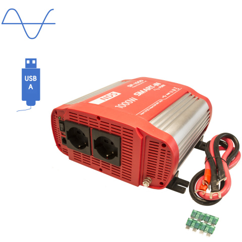 BBAtechniek artnr. 57006 - NDS SP-1000 inverter 12V 1000W USB-uitgang (1x)