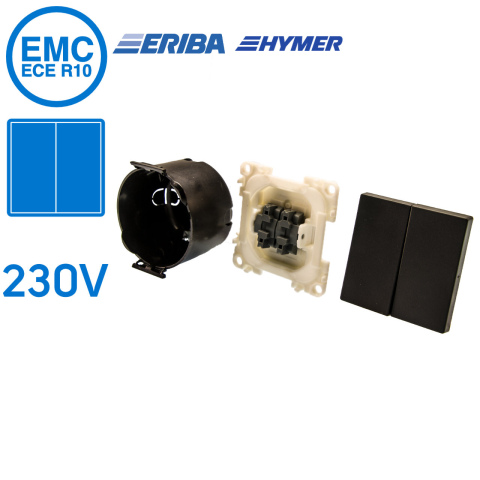 Wip-serieschakelaar 230V lei-grijs S20.000 (1x)