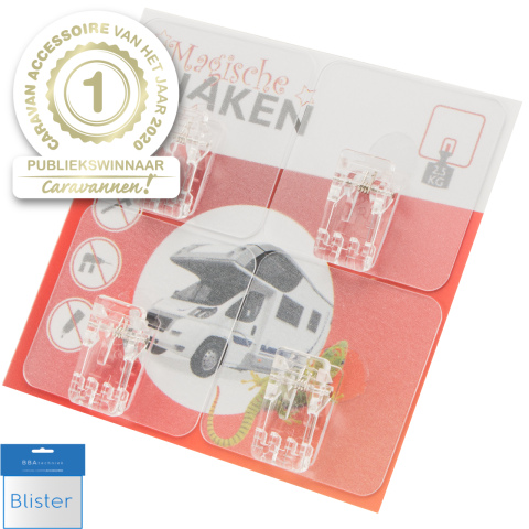 Magische haken type clip herbruikbaar (4x)