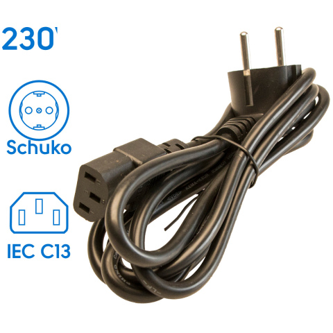 Europlug 250V 10A netsnoer (2m)