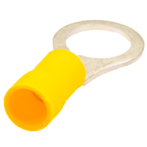 BBAtechniek artnr. 11055 - Kabelschoen ring M10 Ø10.5mm geel (100x)