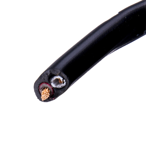 Kabel 2-aderig 2x1.5mm2 zwart-zwart/rood (100m)