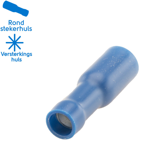 BBAtechniek artnr. 11312 - Rondstekerhuls Ø5.0mm* blauw (50x)