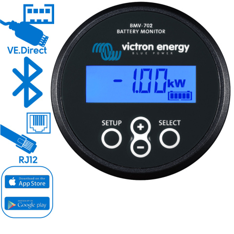 Victron BMV-702 accu monitor zwart (1X)