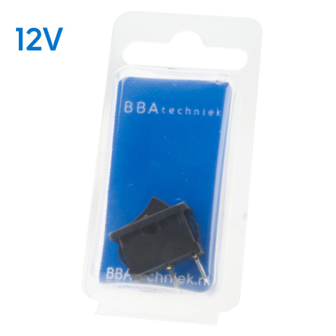 BBAtechniek artnr. 10001 - 12V 16A 2-polig On-Off schakelaar met iconen (1x) 