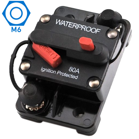 BBAtechniek artnr. 17607 - Automatische zekering 80A M6 (1x)