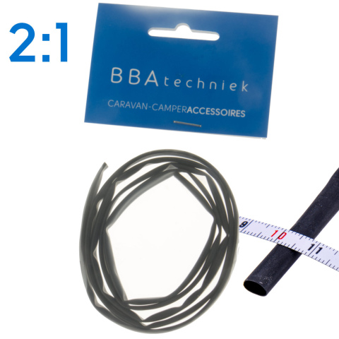 BBAtechniek artnr. 17756 - Krimpkous 4.8-2.4mm zwart 2:1 (1m)