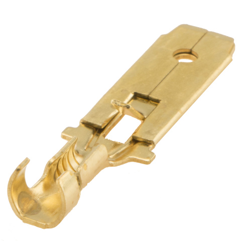 BBAtechniek artnr. 12123 - Vlaksteker messing 6.3 0.5-1.0mm² (100x)