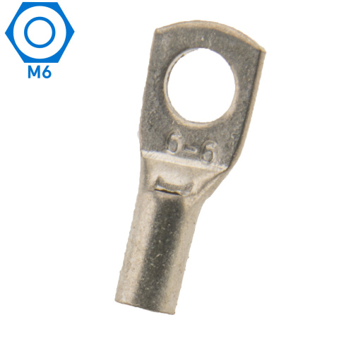 BBAtechniek artnr. 13008 - 6mm² M6 gesloten kabeloog (50x)