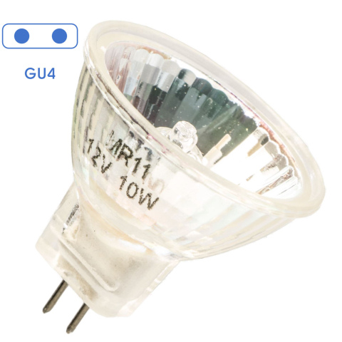 BBAtechniek artnr. 37110 - Halogeen reflector MR11C 12V 10W GU4 voorlens (1x)