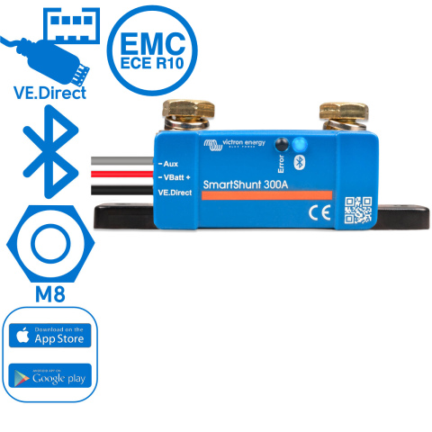 BBAtechniek artnr. 90063 - Victron SmartShunt 300A/50mV M8 IP65 (1x)