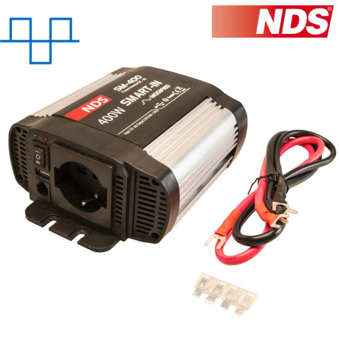 BBAtechniek artnr. 57000 - NDS SM-400 inverter 12V 400W USB-uitgang (1x)