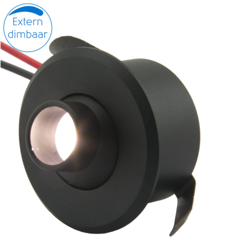 BBAtechniek artnr. 65580 - Sardinië 12V 0.75W kantelbare LED spot zwart (1x)