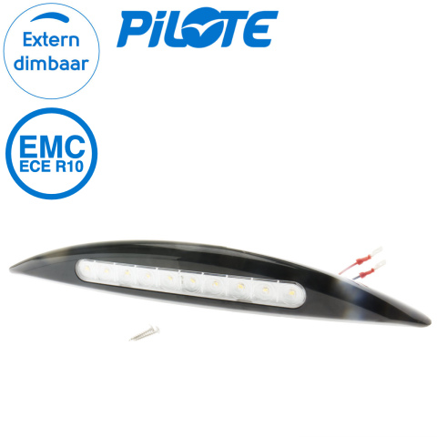 BBAtechniek artnr. 65585 - Rome B LED voortent / luifellamp 12V 5W zwart (1x)