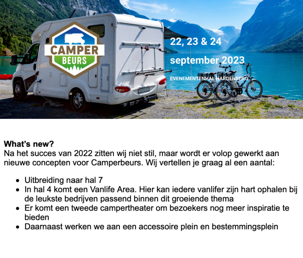 BBA techniek op camperbeurs Hardenberg 2023