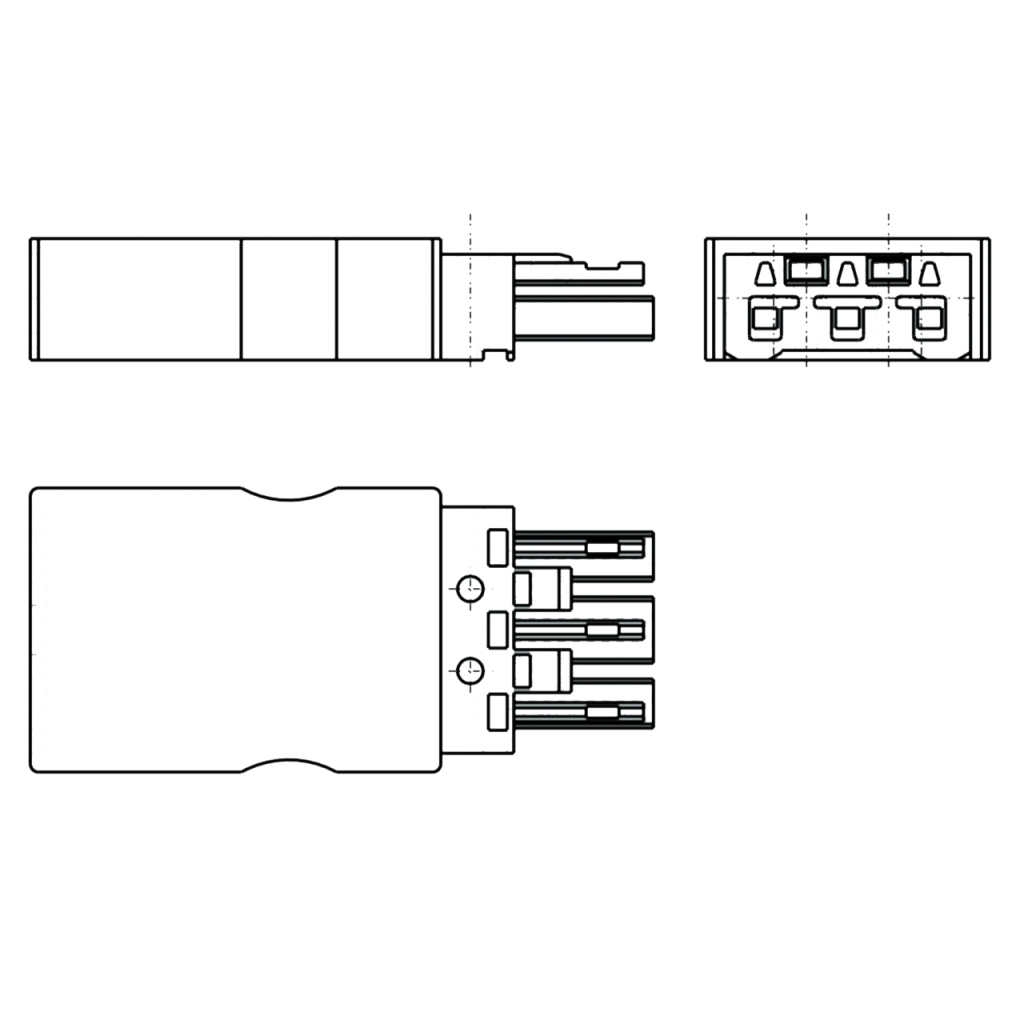 BBAtechniek - Wago Winsta Midi connector female wit (1x)