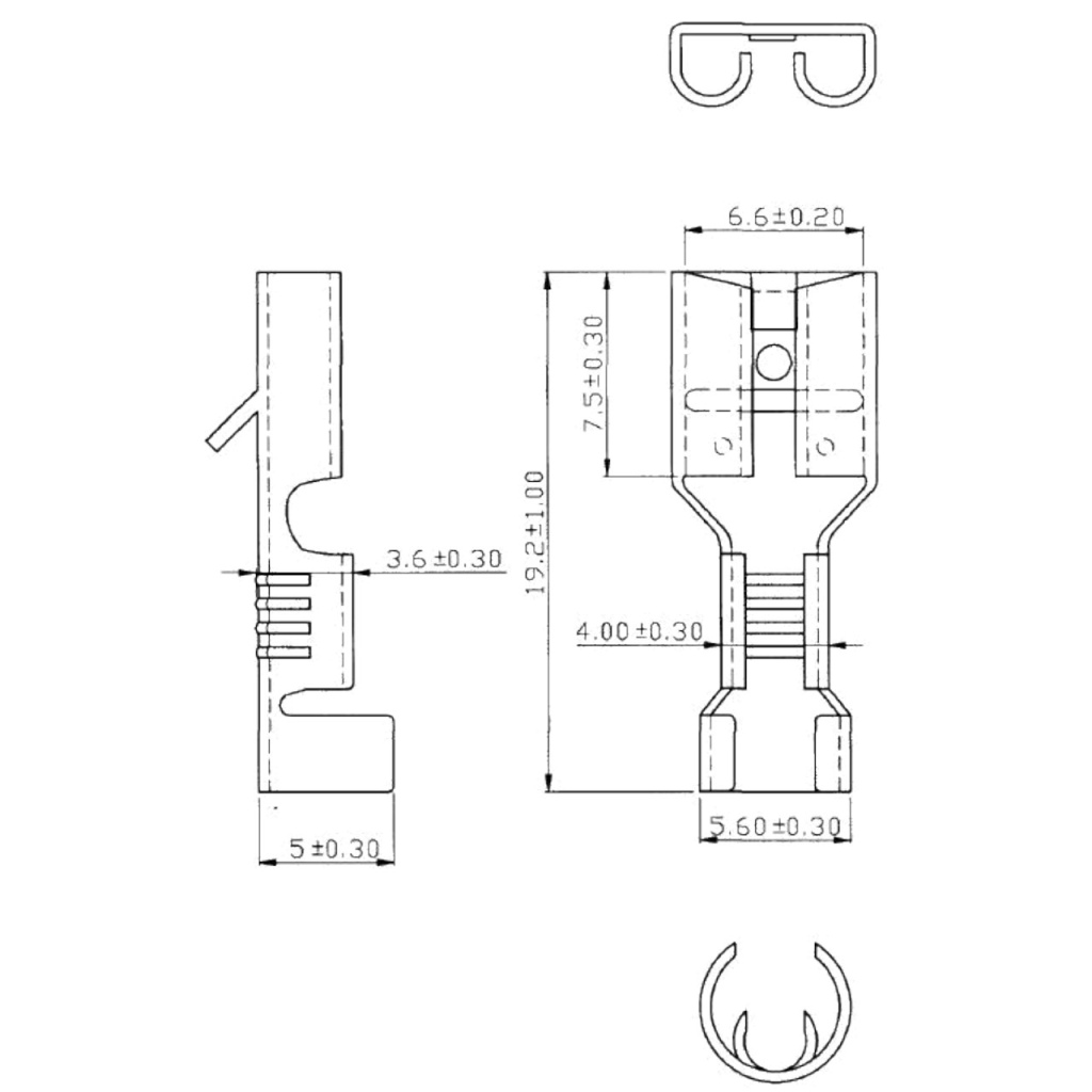 BBAtechniek - Vlakstekerhuls messing 6.3 1.5-2.5mm² (100x)