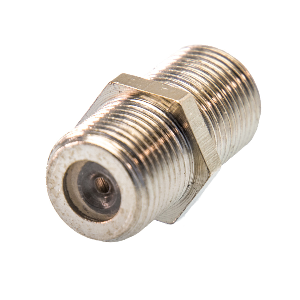 BBAtechniek - F-connector female-female recht metaal (10x)