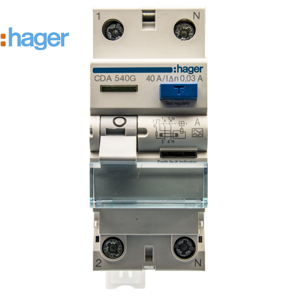 BBAtechniek - Aardlekschakelaar 2-polig 30mA 40A 1P+N (1x)