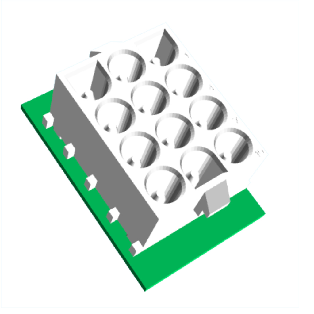 BBAtechniek - PCB Printheader 12 polig male 6.35mm 4Rows (1x)