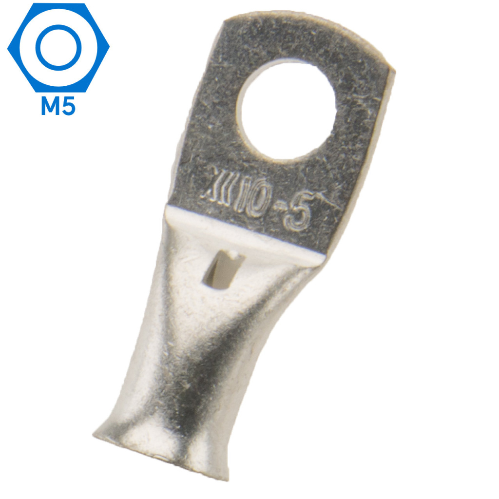 BBAtechniek - 10mm² M5 gesloten kabeloog (50x)