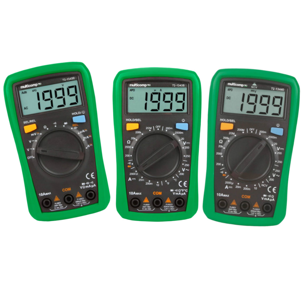 BBAtechniek - Digitale Multimeter 1000V CAT II max. 10A (1x)