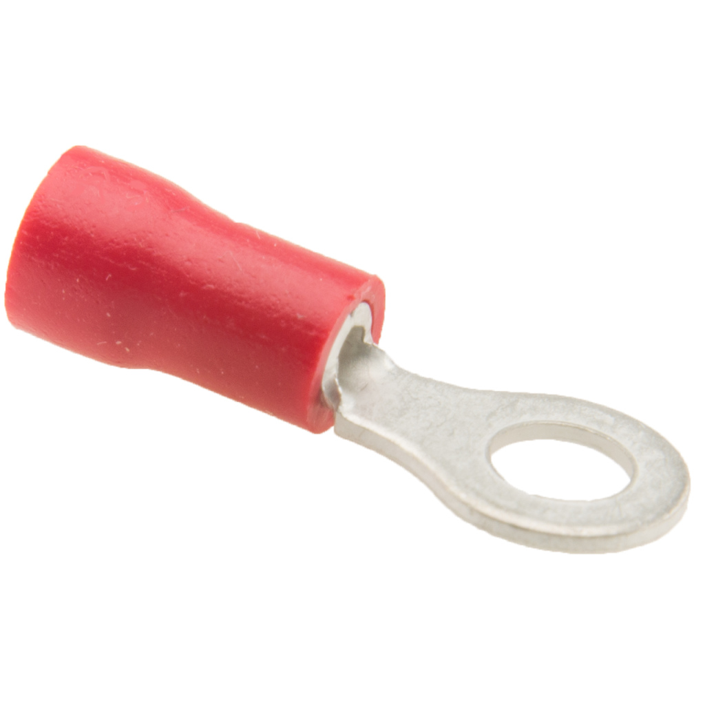 BBAtechniek - Kabelschoen ring M4 Ø4.3mm rood (100x)