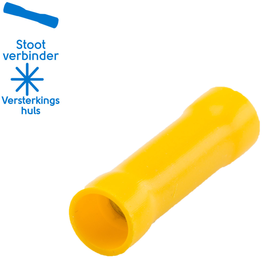 BBAtechniek - Doorverbinder Ø5.0mm* lang geel (50x)