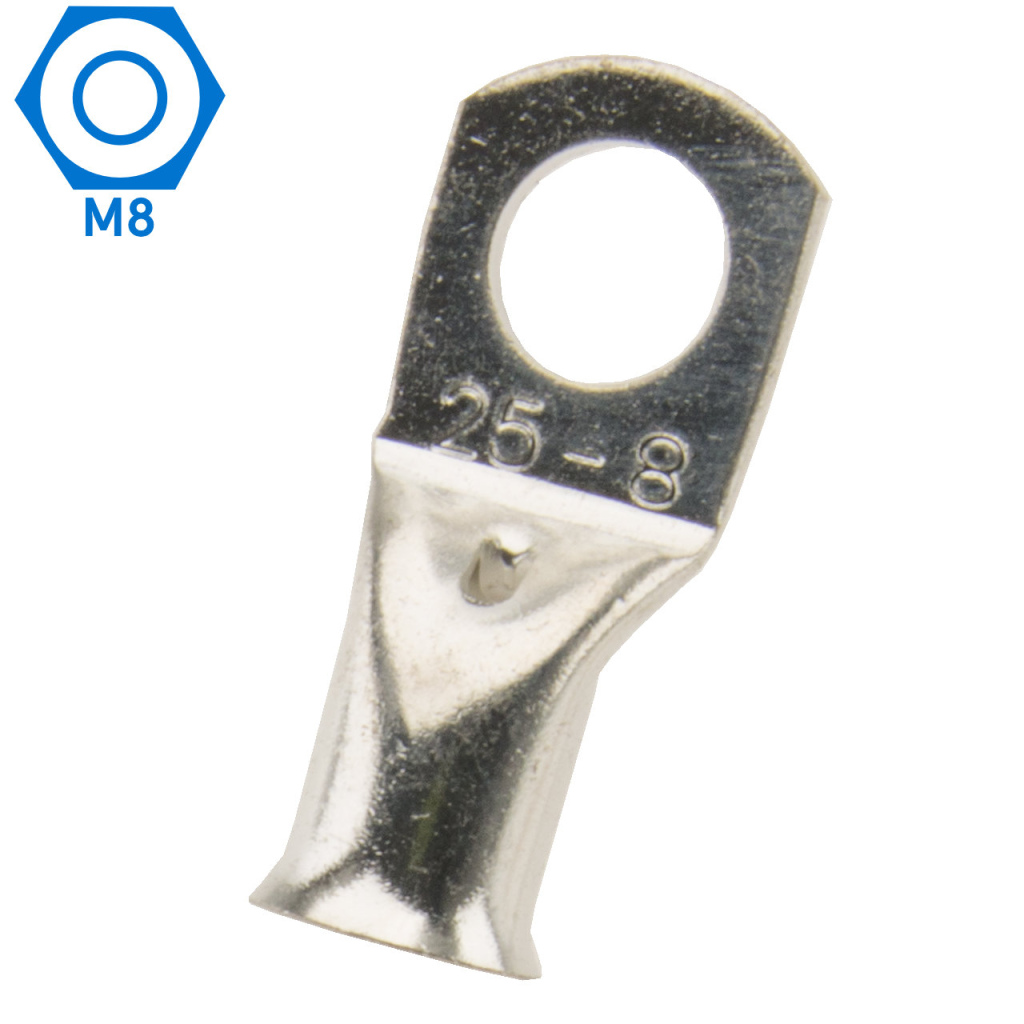 BBAtechniek - 25mm² M8 gesloten kabeloog (50x)