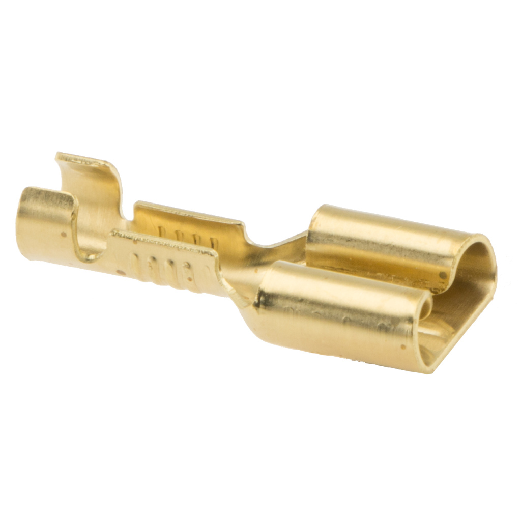 BBAtechniek - Vlakstekerhuls messing 6.3 0.5-1.5mm² (100x)