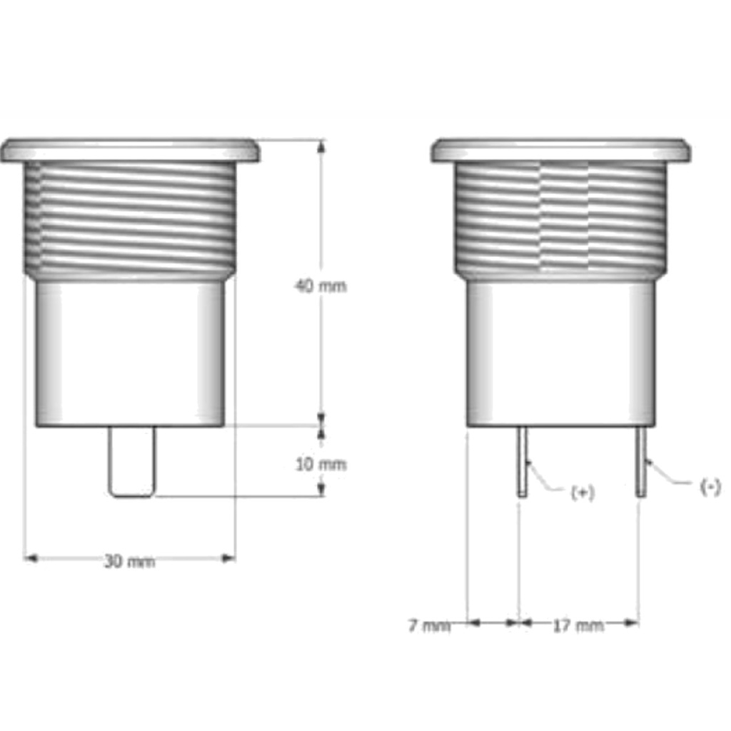 BBAtechniek - 6-50DCV 16A contactdoos vlak met schroefring (1x)