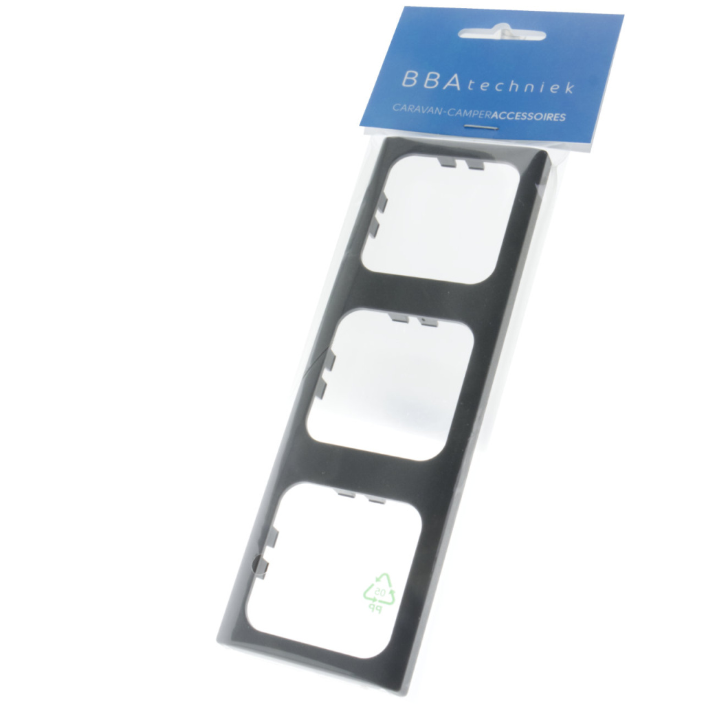 BBAtechniek - S 30.000 afdekraam 3-vak satijn zwart (1x)
