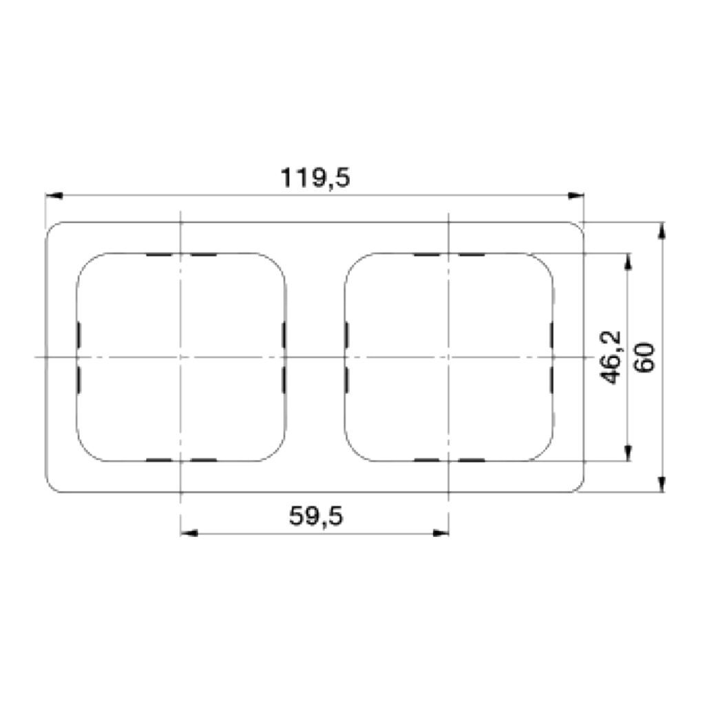 BBAtechniek - S 30.000 afdekraam 2-vak satijn zwart (1x)