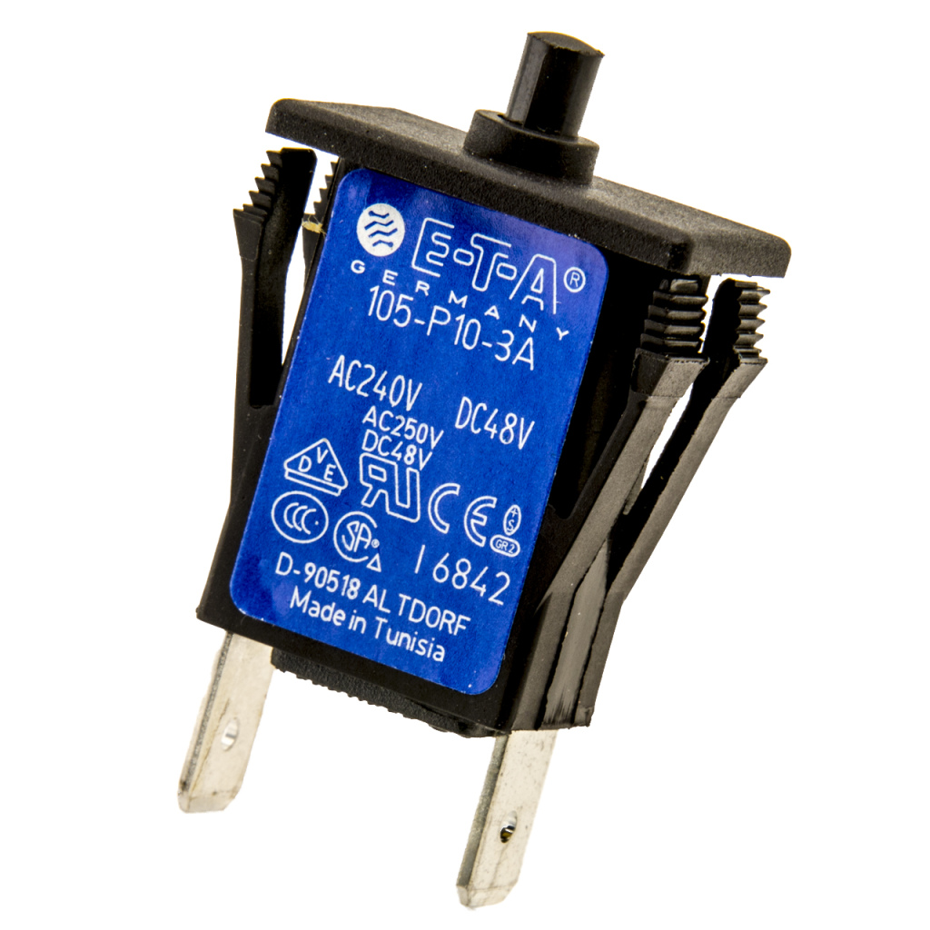 BBAtechniek - Thermal circuit breaker 105-P10-3A Snap in(1x)