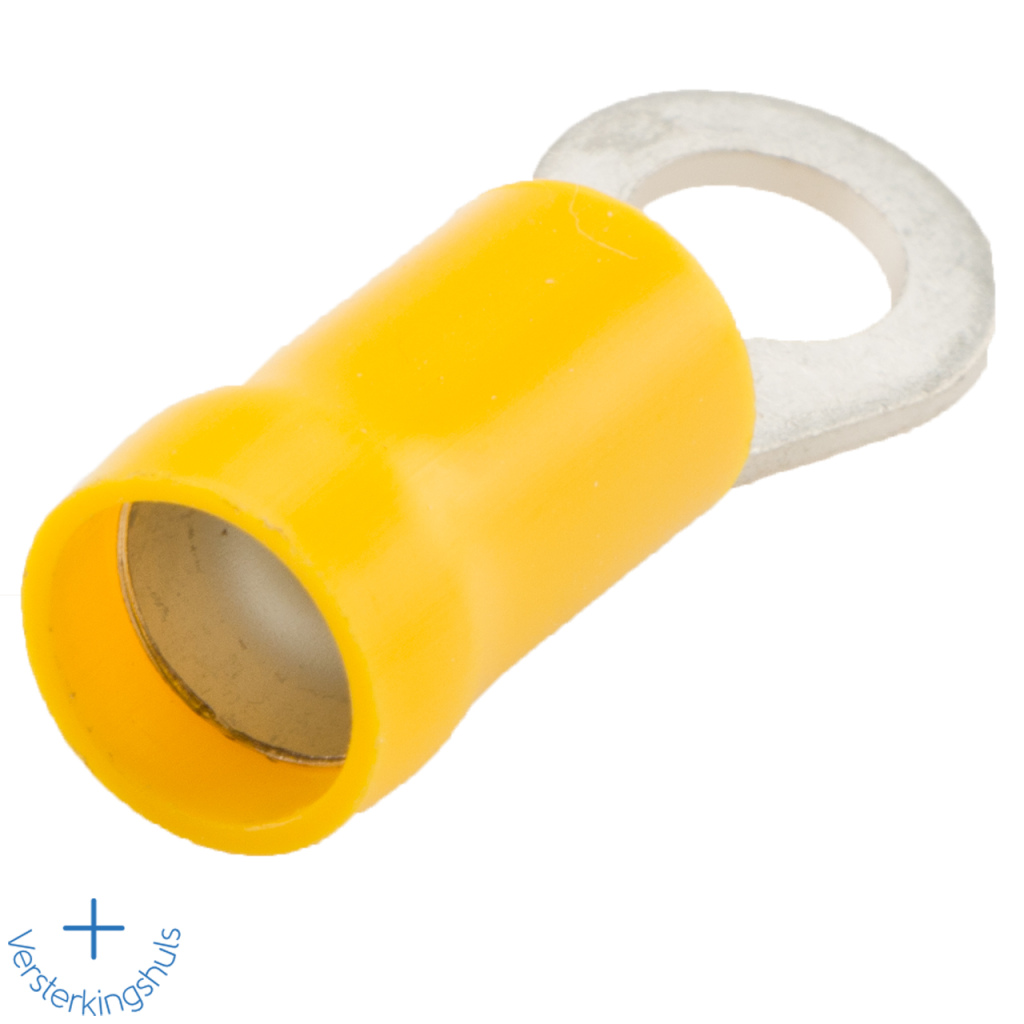 BBAtechniek - Kabelschoen ring M5 Ø5.3mm* geel (5x)