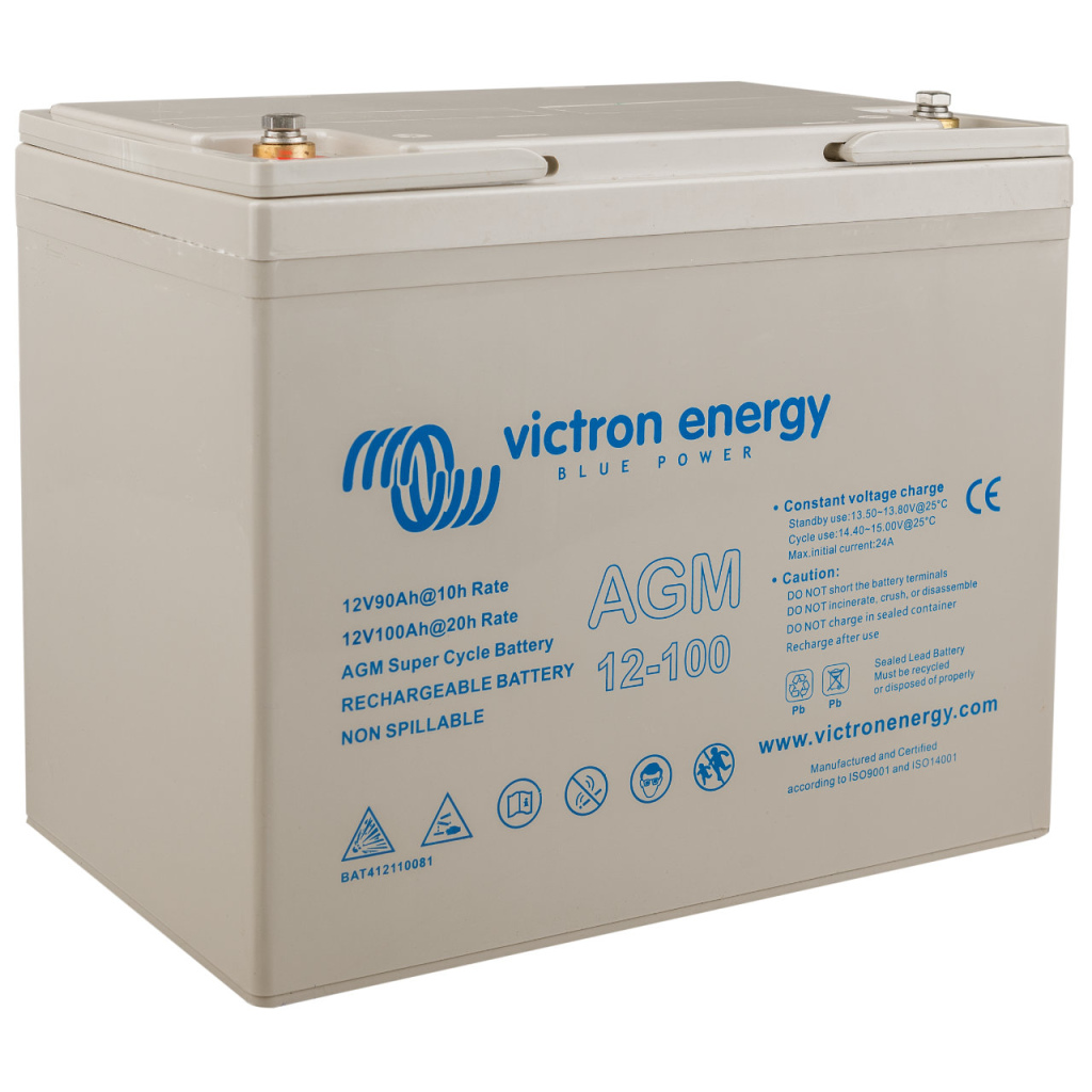 BBAtechniek - 12V 100Ah Victron AGM Super cycle accu M6 (1x)