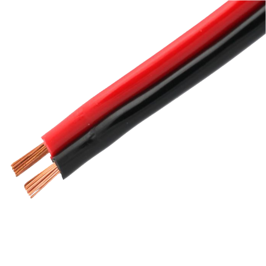 BBAtechniek - Kabel 2-aderig rood/zwart rond 2x2.5mm2 (50m)