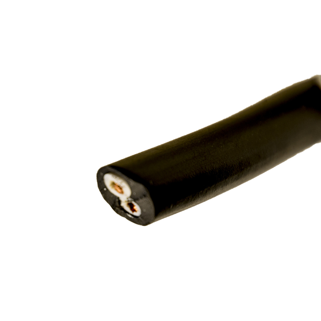 BBAtechniek - Kabel 2-aderig 2x1.5mm2 zwart- zwart/wit (50m)