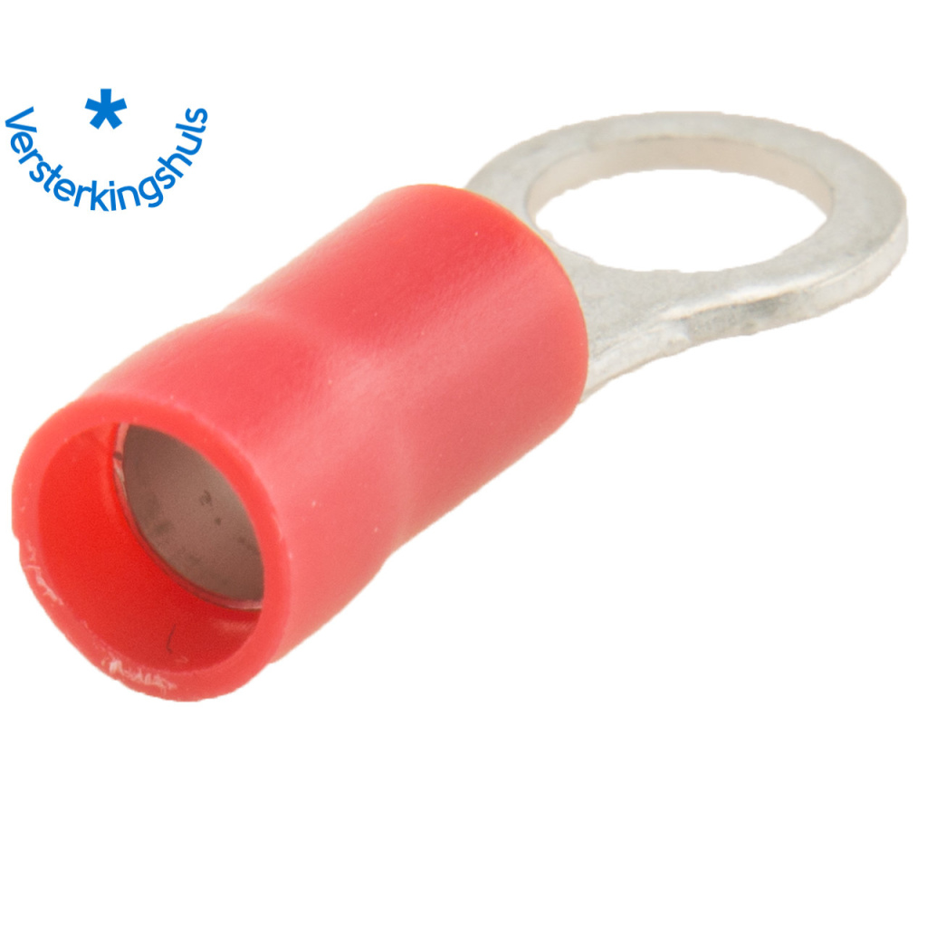 BBAtechniek - Kabelschoen ring M5 Ø5.3mm* rood (100x)