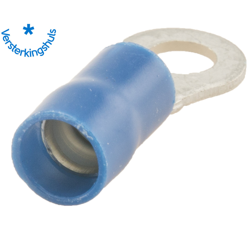 BBAtechniek - Kabelschoen ring M4 Ø4.3mm* blauw (100x)